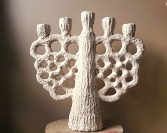 Natural beige candelabra.