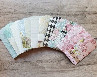 13 Vintage Gift Card Holder / Coffee Cards / Seasonal Gift Cards / Party Favor Pockets / Baby Shower / Mini Treat Bags / Handmade Envelopes