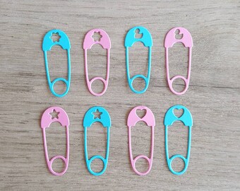 100 Diaper Pin Confetti / Clothes Pin / Die Cuts / for Baby shower / Table Decor