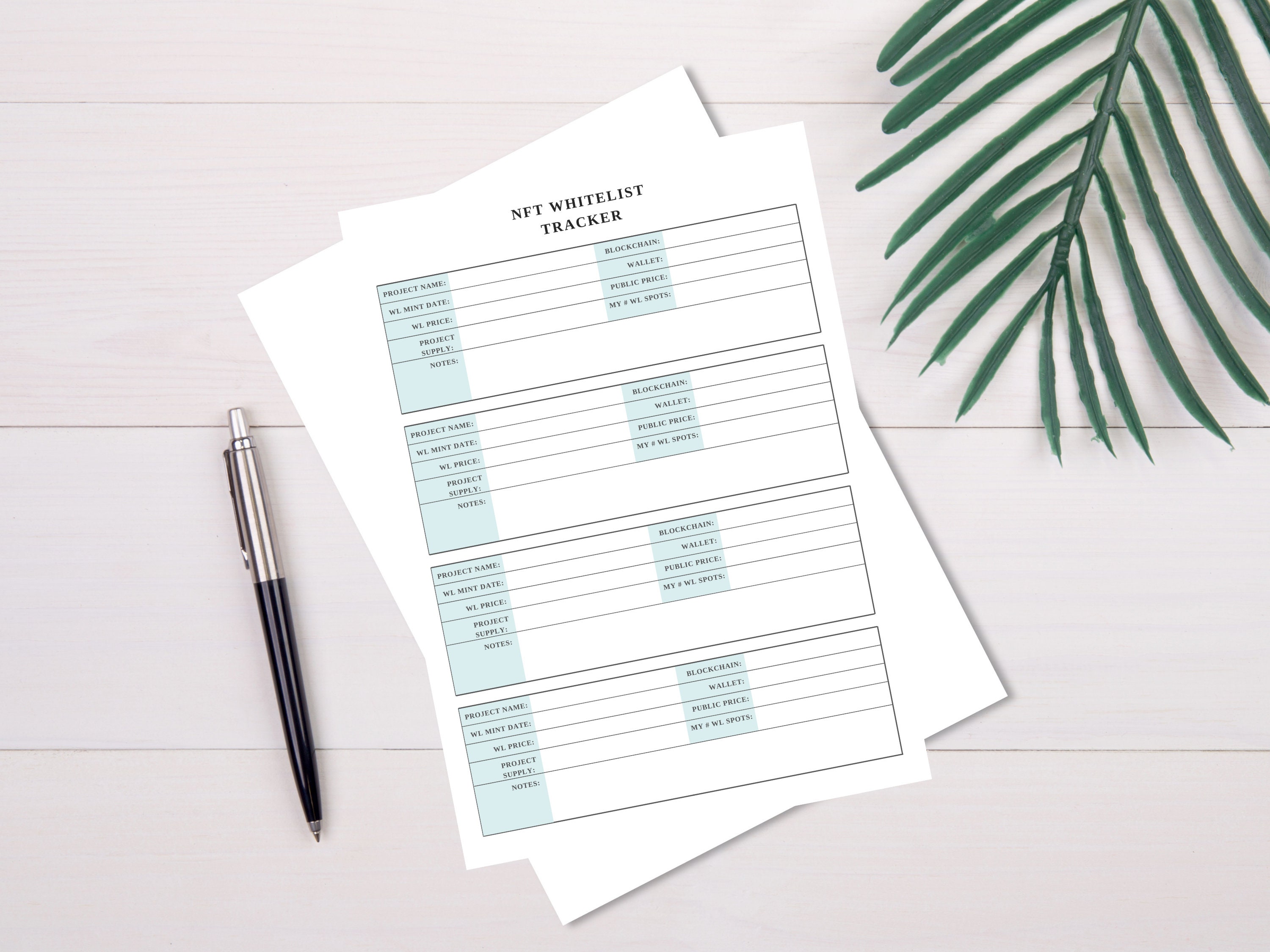 NFT Whitelist Tracker | NFT Planner | Crypto Investment Tracker | NFT  Tracker | Digital Download - Etsy