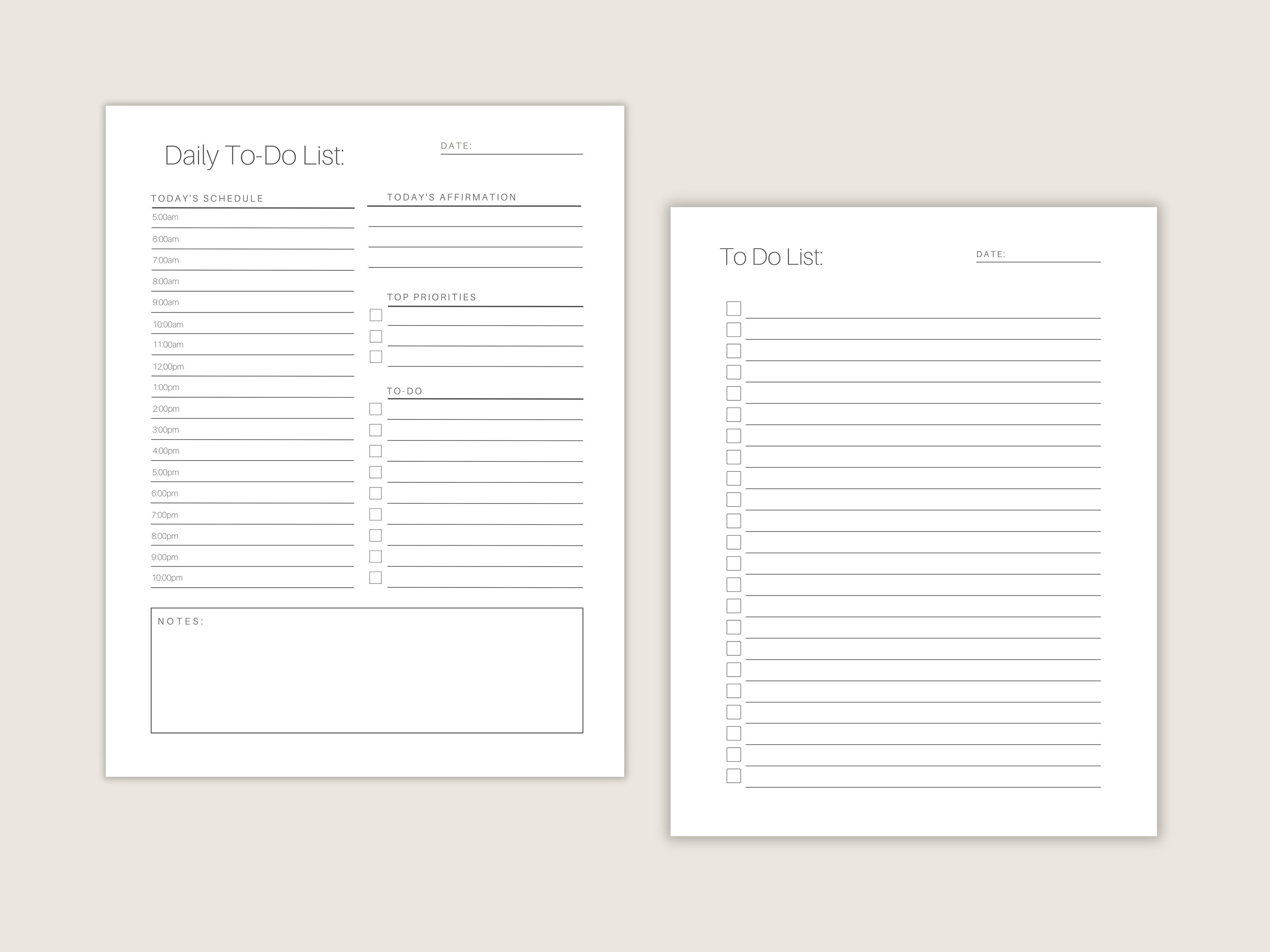 Daily to Do List Planner Printable | Productivity Planner | Daily ...