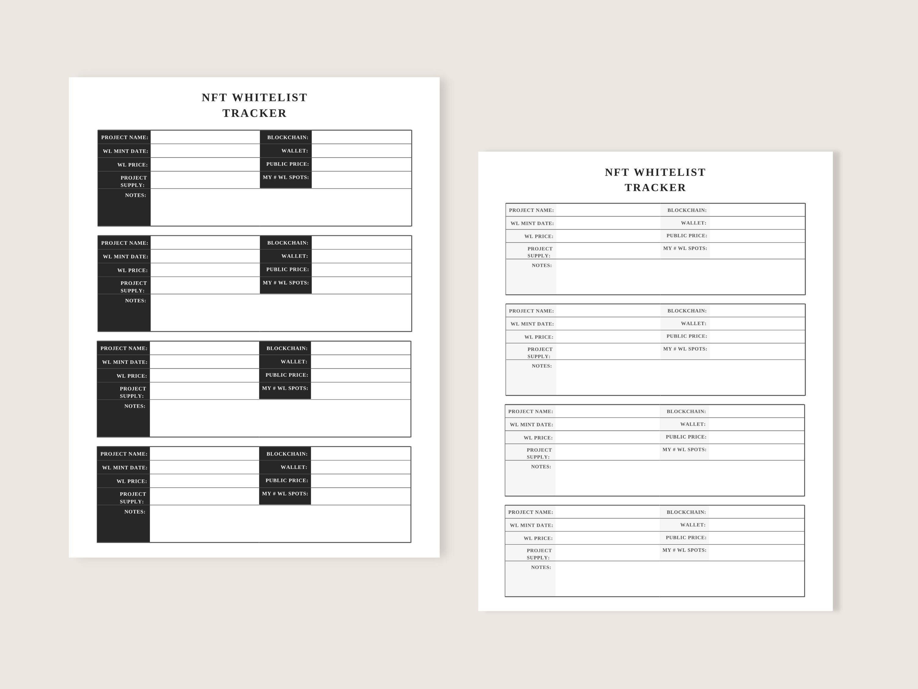 NFT Whitelist Tracker | NFT Planner | Crypto Investment Tracker | NFT  Tracker | Digital Download - Etsy