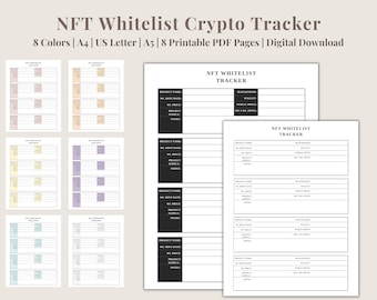 NFT Whitelist Tracker | NFT Planner | Crypto Investment Tracker | NFT Tracker | Digital Download
