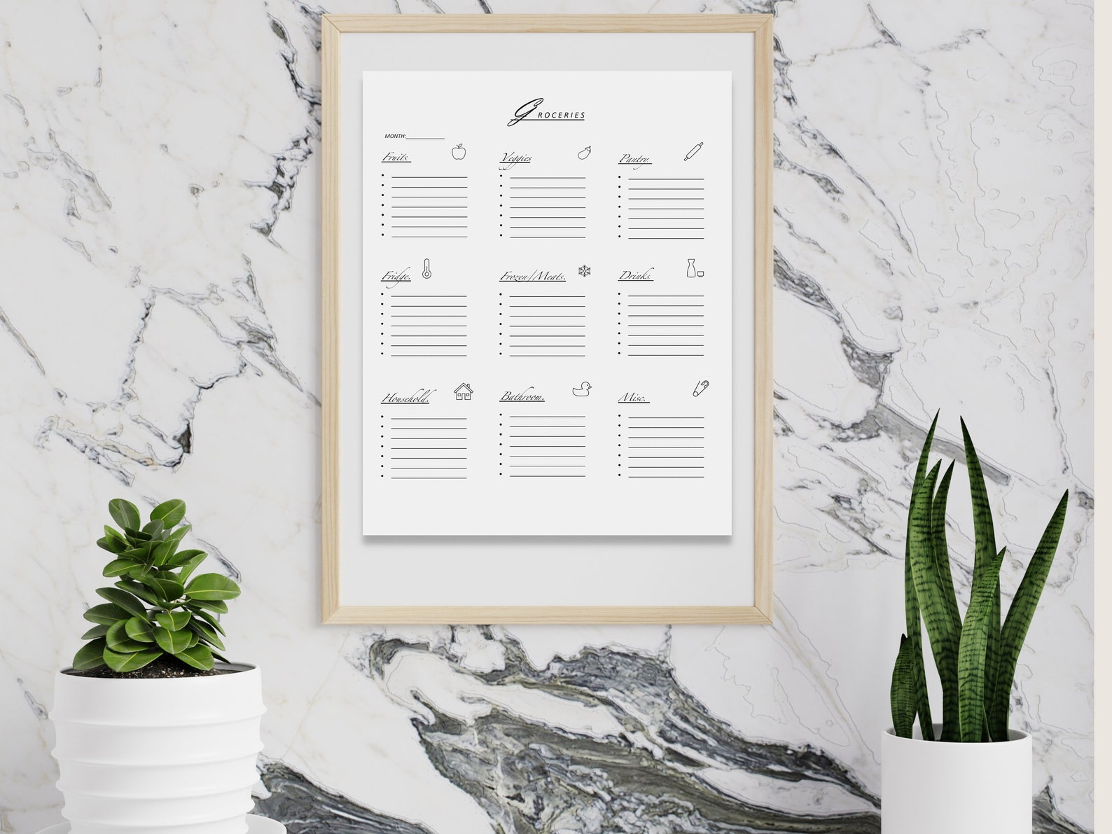 Printable Grocery List | Editable Grocery List | Food Shopping List ...