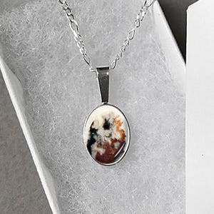 PET CREMATION ASHES Oval Pendant Small Oval 925 Sterling Silver Pet Memorial Necklace Pet Bereavement Keepsake Jewelry Pet Cremation Pendant