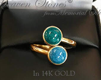 CREMATION RING 14K Solid GOLD Pet Cremation Ashes Ring Pet Loss Ring Pet Ashes Jewelry Dog Loss Cat Loss