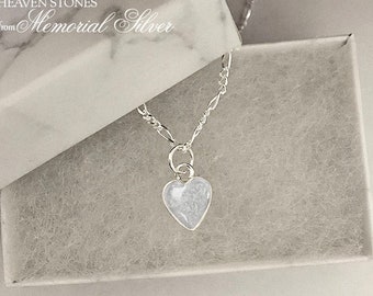 TINY HEART CREMATION Pet Memorial Heaven Stone Cremation Ashes Necklace Pet Loss Jewelry Heart Pet Memorial Ashes Necklace Pet Loss Jewelry