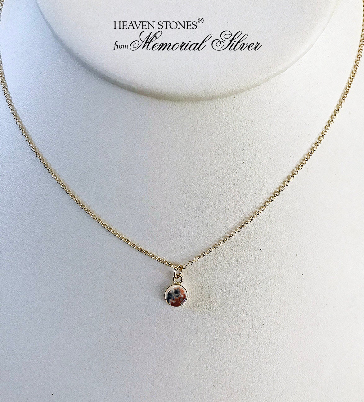 CREMATION ASHES PENDANT 14K Gold Filled 6mm Tiny Gold Pet Cremation