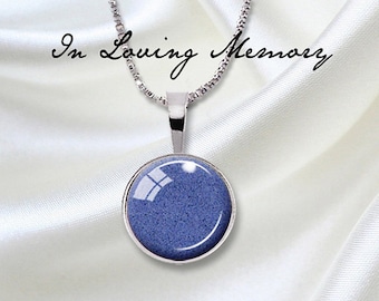 Sterling Silver Pet Cremation Pendant: 20mm Pet Ashes Memorial Necklace
