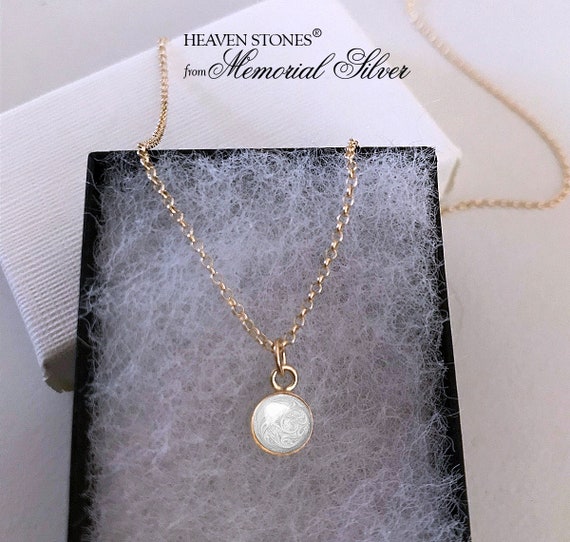 14K GOLD FILLED CREMATION Ashes Pendant 6mm Tiny Gold Pet