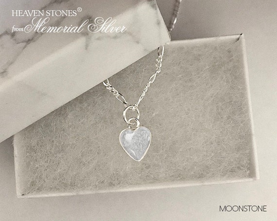 TINY HEART CREMATION Pet Memorial Heaven Stone Cremation Ashes Necklace Pet Loss Jewelry Heart Pet Memorial Ashes Necklace Pet Loss Jewelry