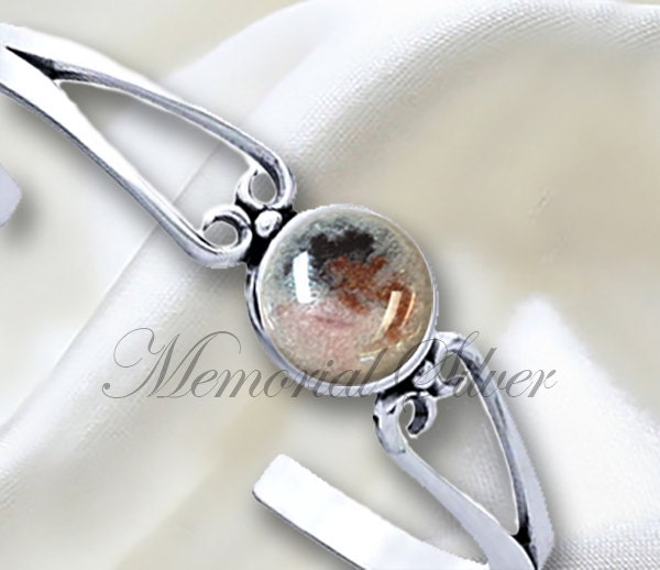 PET ASHES CUFF Bracelet 925 Sterling Silver Pet Loss Cremation Etsy