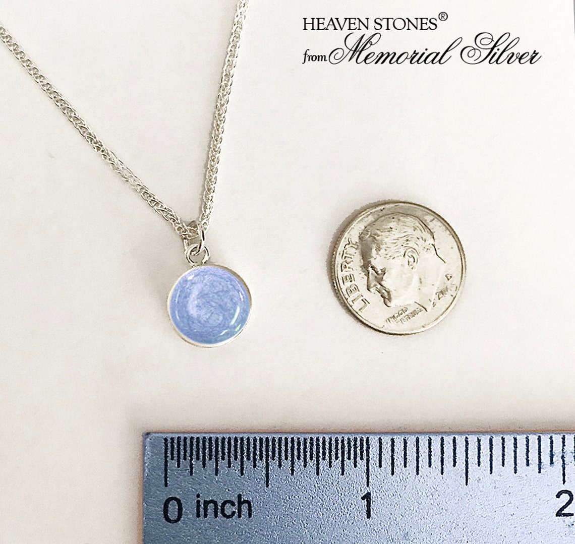 STERLING CREMATION PENDANT 10mm Sterling Silver Pet Ashes Etsy