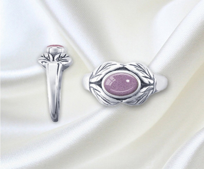 PET CREMATION RING 925 Sterling Silver Pet Cremation Ashes Ring Memorial Pet Ring Custom Pet Cremation Jewelry Bereavement Ring Laurel Leaf