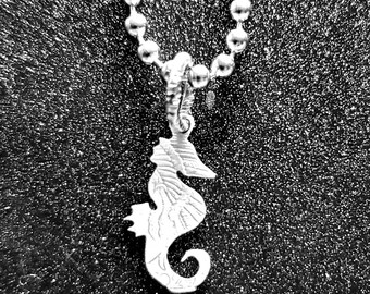 Silver Sea Horse Charm