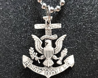 Silver Anchor and Eagle (Navy)