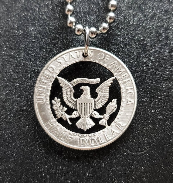 USA Eagle Half Dollar Pendant - Etsy Ireland