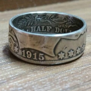 Silber Barber halber Dollar Münze Ring