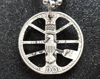 Silver Half Dollar Minelab Equinox Coil Pendant