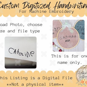 Custom Embroidery File | Personalized Text Design | One Name | Name, Quote, or Logo Embroidery | Digital Download | Choose Word Count