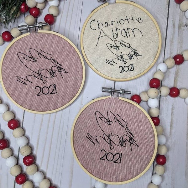 Custom Childrens Handwriting Ornament (3 Names or drawing per ornament)