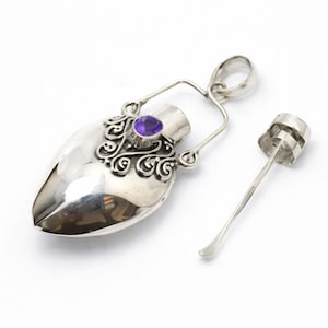 Personalized Cremation Urn Locket Pendant | Engraved Ashes Pendant  with spoon Memorial Keepsake Gift