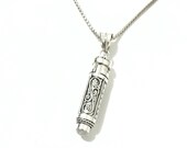 Teges 925 Silver Prayer Locket Pill Box Pendant