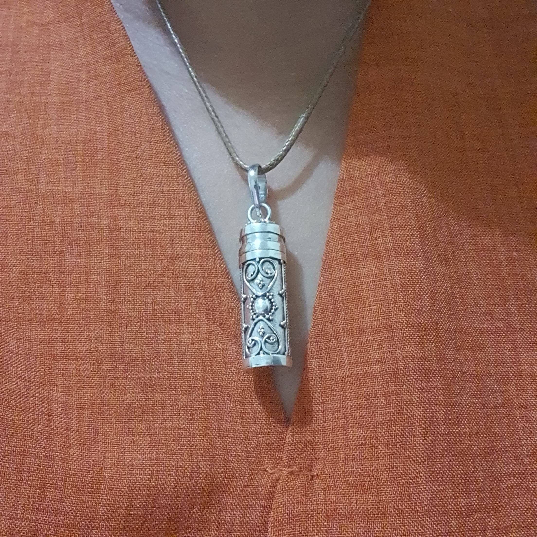 Silver Prayer Box Locket Pendant 