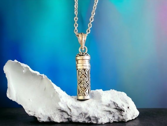 Sterling Silver Celtic Cone Pendulum Prayer Box Pendant-291-