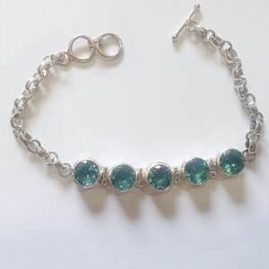 Green Quartz Healing Crystal Bracelet | Sterling Silver, 5mm Beads | Anxiety Relief, Gift for Her