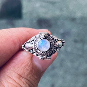 Silver Ring with Hidden Keepsake Compartment, Unique Women's Ring: Secret Surprise Inside gift for her image 6