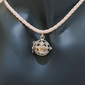 Pregnancy Harmony Ball Necklace, Silver Angel Caller (Removable Bola), Maternity Gift