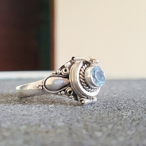 Silver Ring with Hidden Keepsake Compartment, Unique Women's Ring: Secret Surprise Inside gift for her image 10