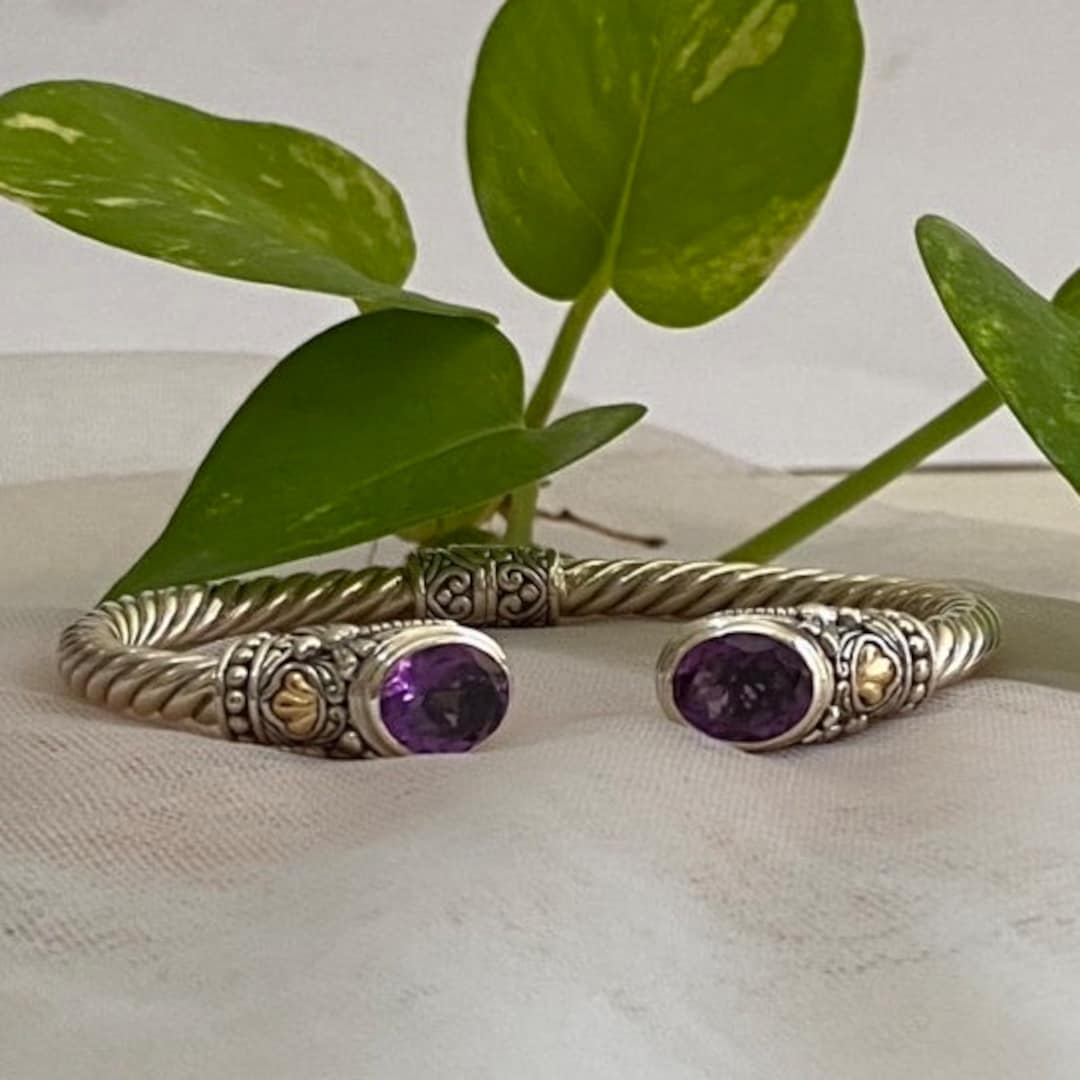 Silver Cuff Bracelet With Small Gold Ornament Dragonfly Etsy