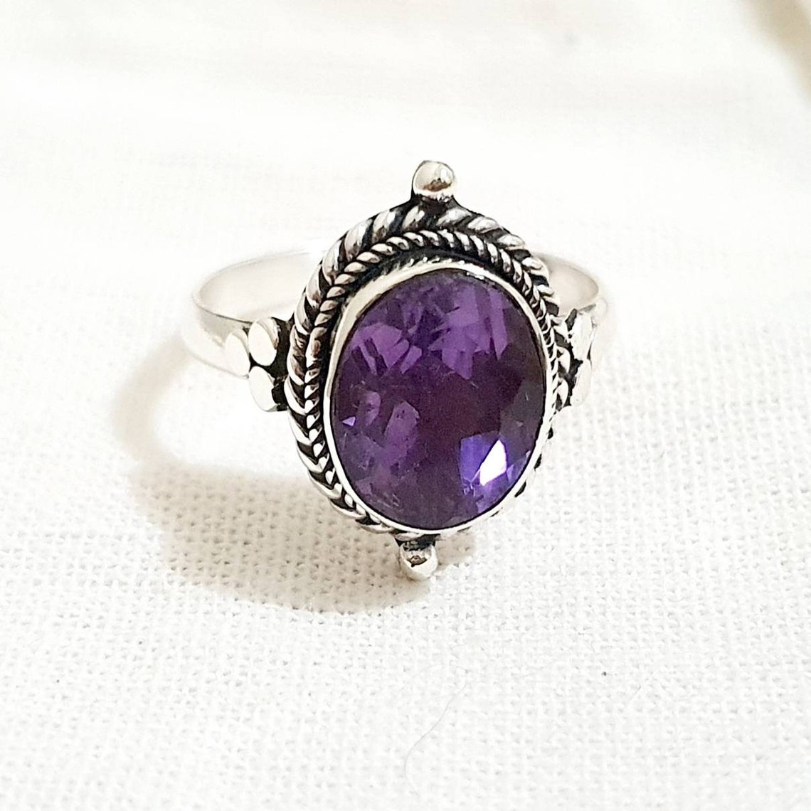 Blue Safir Ring engagement ring best gift for mom wedding | Etsy