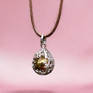 Bali Harmony Ball - Angel Caller Silver Chime Pendant - Mexican Bola - Breastfeeding Gift for New Mom
