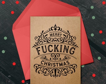 PDF Merry F Christmas - Funny Holiday Greeting Card