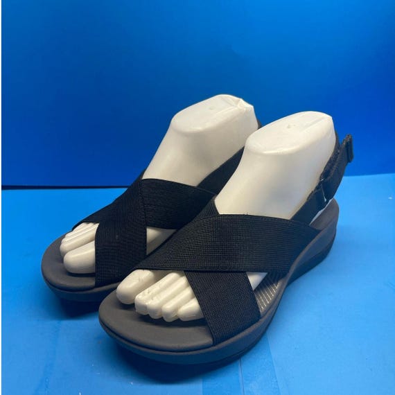 Clarks Black Aria Kaydin Sandals Cloudsteppers Stappy Comfort