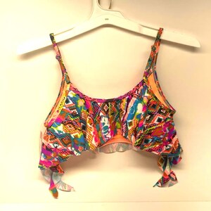 Xhilaration Tankini Bikini Top Floral Multi Colored Top Size Large