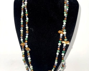 Vintage Multi Colored Small Precious Glass Beads Slip on