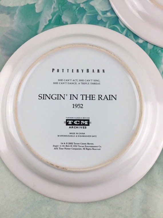 3 Pottery Barn Tcm Vintage Movie Poster Plates Casablanca Etsy