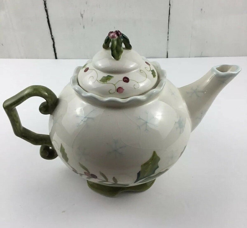 Tracy Porter Hand Painted Teapot Sweet Tidings Etsy