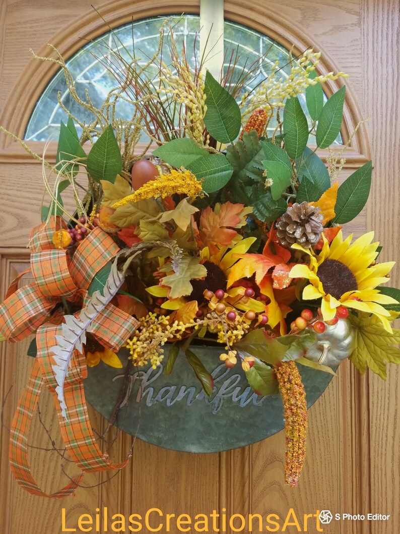 Door hanger,wall hanger harvest decor,Thanksgiving decor fall decor,fall wreath,fall welcome door hanger autumn wreath door wreath