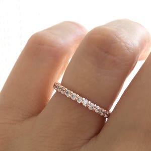 Details about   GENUINE CZ ROSE GOLD STACKING ETERNITY  RING LOVELY WITH WEDDING BAND  SIZE 50