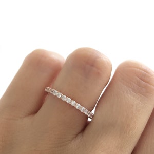 Rose Argent Sterling éternité Empilable Bague-Tailles 5-10 Rose Argent Sterling éternité Empilable Bague-Tailles 5-10