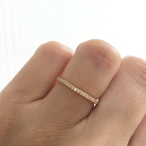 Gold Wedding Band Ring. Eternity Band Ring. Gold Stacking Ring. Stackable Ring. Silver Gold Plated Eternity Band Packed In A Luxury Box.