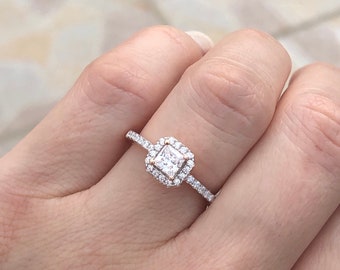 Small princess shop cut ring