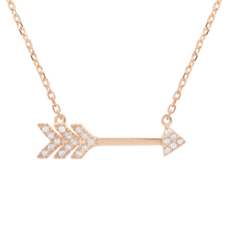Arrow necklace. Sterling silver arrow necklace. Silver necklace. Cupid's necklace. Rose gold arrow necklace. Gold arrow necklace. Necklace image 1