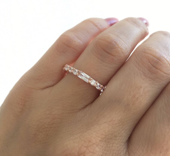 Cz rose gold wedding sets sale