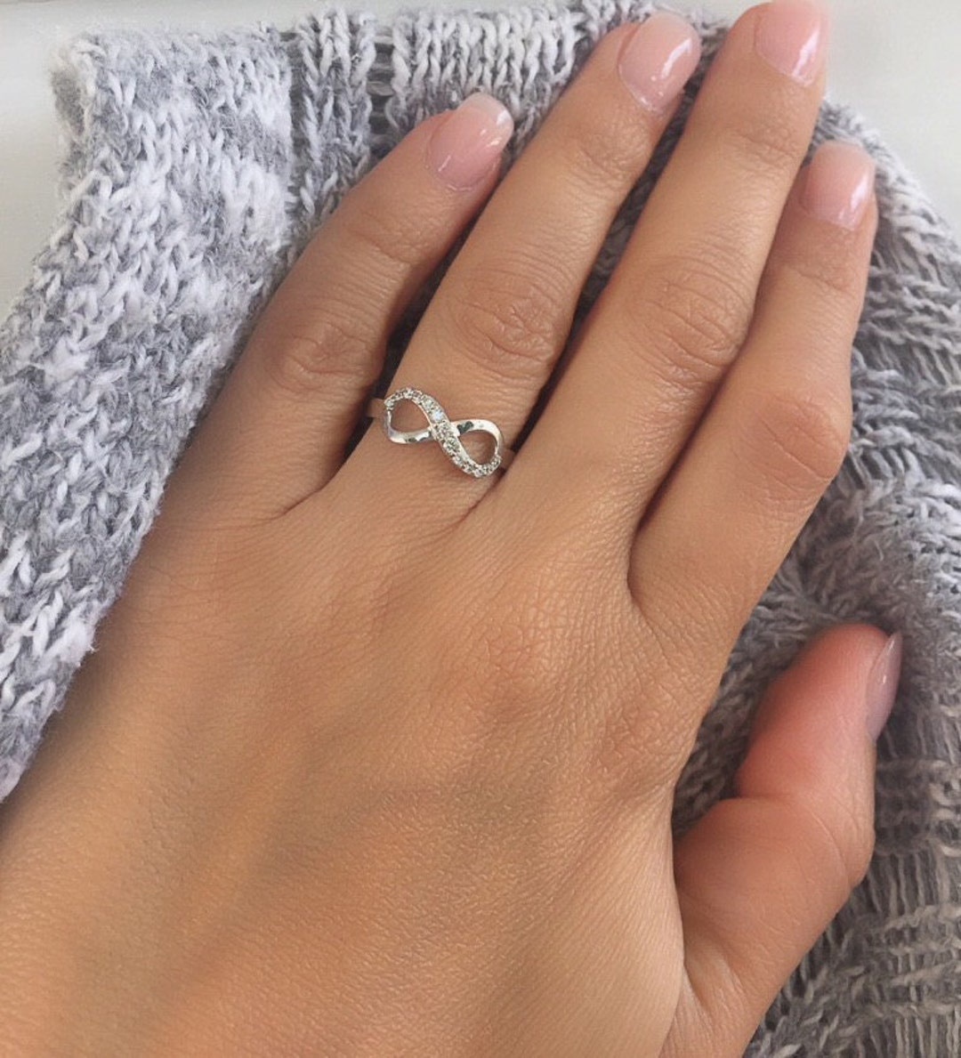 Customized Infinity Silver Ring